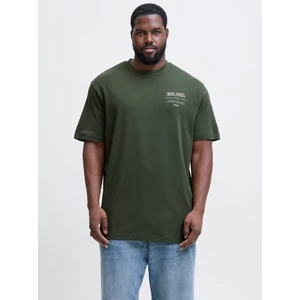 JACK & JONES – Urban Edge Studio Zöld Féfi Póló (Plus Size), 3xl