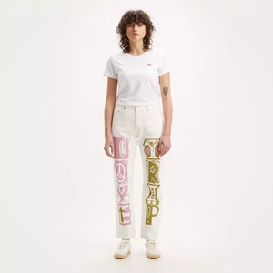 Levis 501 '90s Tört Fehér Mintás Női Farmer,  w29 l32