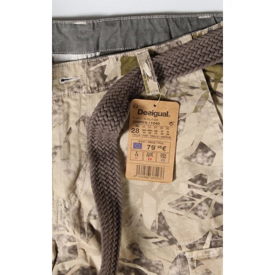 Desigual Malaga, férfi terepmintás farmer rövid nadrág, 28