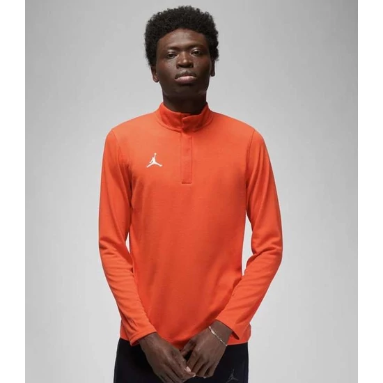 Nike Air Jordan Narancssárga Dri-Fit Férfi Edző Felső, M-es méretben