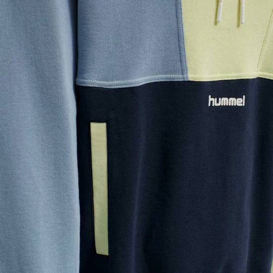 Hummel Unisex Multicolor Loose kenguruzsebes kapucnis pulcsi, L-es