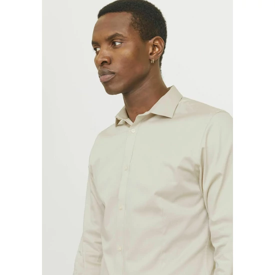 Jack & Jones PREMIUM Világos bézs Super Slim Férfi Ing – L