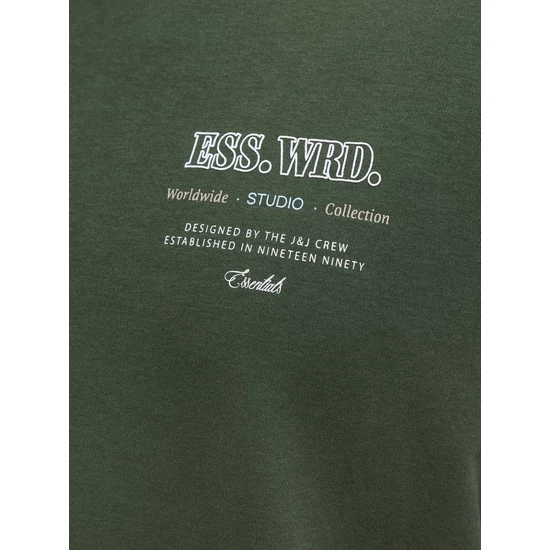 JACK & JONES – Urban Edge Studio Zöld Féfi Póló (Plus Size), 3xl