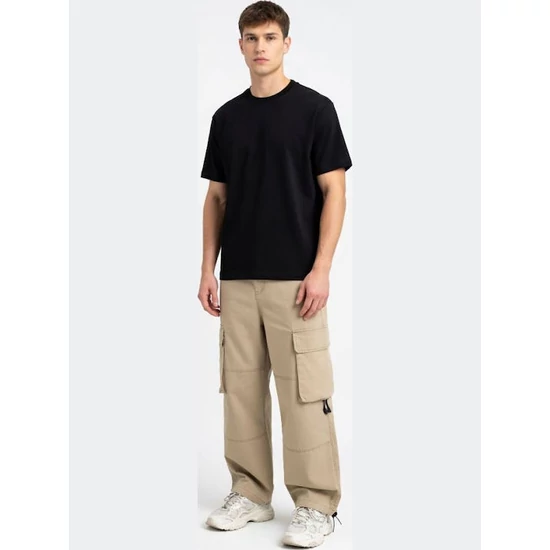 Jack & Jones Férfi Slim Fit Pamut Póló – Fekete - L