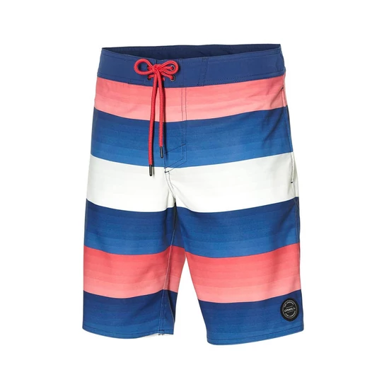 O'neill PM Long Freak Art Broadshorts, férfi fürdőnadrág, kék, fehér, rózsaszín, 28-as 