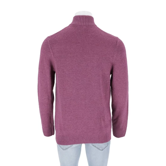 s.Oliver Lila Férfi HalfZip Cipzáros Pulóver, M