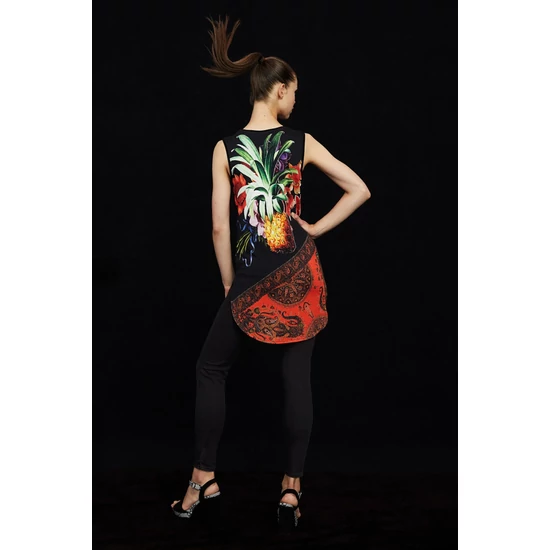 Desigual Pineapple | Női Ujjatlan Tunika | Gyümölcsös | M 
