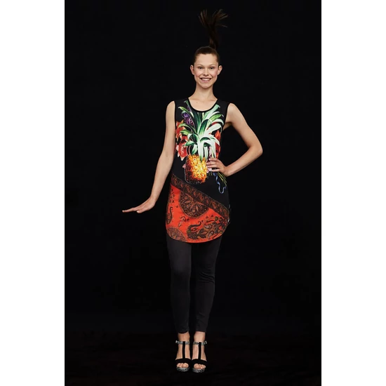 Desigual Pineapple | Női Ujjatlan Tunika | Gyümölcsös | M 