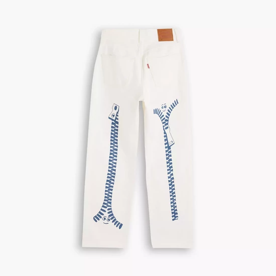 Levis 501 '90s Tört Fehér Mintás Női Farmer,  w29 l32