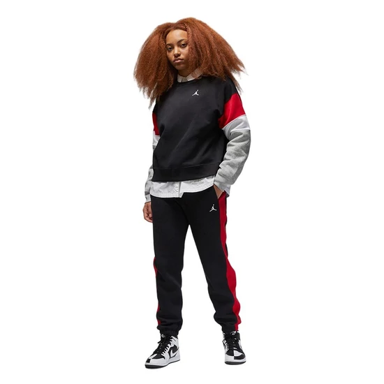 Nike JORDAN PULÓVER W J BRKLN C&S CREW, Fekete-Fehér-Piros, S-es méretben