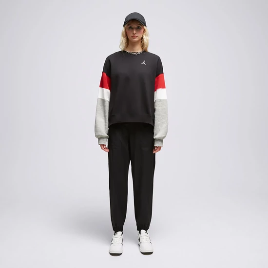 Nike JORDAN PULÓVER W J BRKLN C&S CREW, Fekete-Fehér-Piros, S-es méretben
