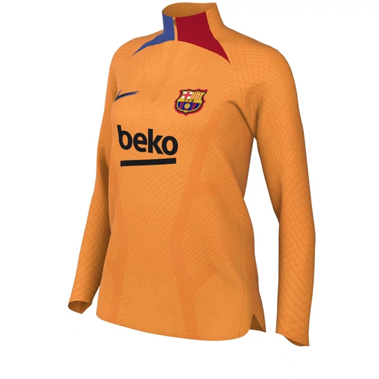 Nike FC Barcelona Strike Elite 2021/22-es évad Női Negyedcipzáras edzőfelső, L-es méretben