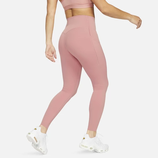 Nike Universa Rózsaszín magas derekú 7/8-os leggings zsebekkel, S-es méretben