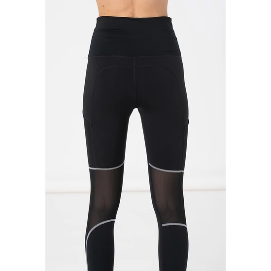 Nike, Air Dri-FIT magas derekú sportleggings futáshoz, Fekete/Szürke, S