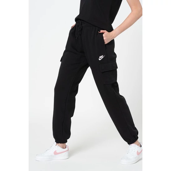 Nike, Sportswear Essentials bő szárú cargo szabadidőnadrág, Fekete, XL