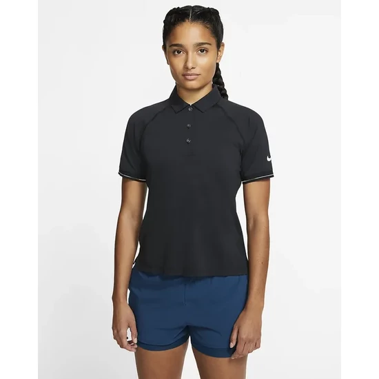 Nike Essential Fekete Női Tenisz Pólóing, M-es méretben