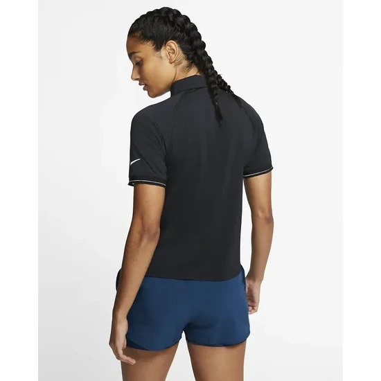Nike Essential Fekete Női Tenisz Pólóing, M-es méretben