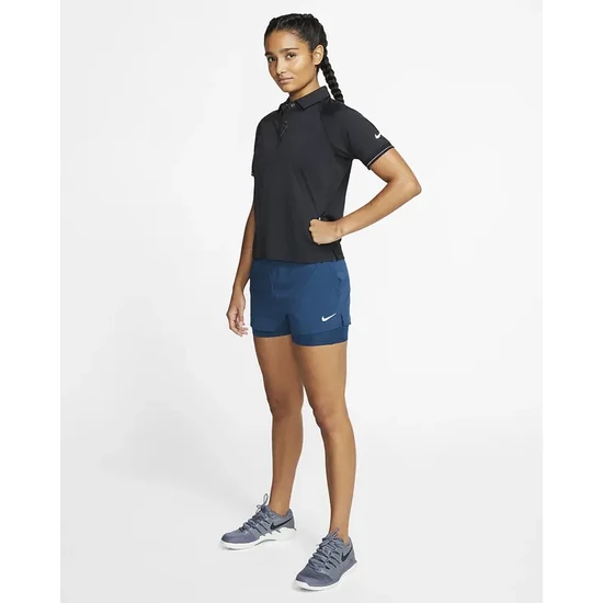 Nike Essential Fekete Női Tenisz Pólóing, M-es méretben