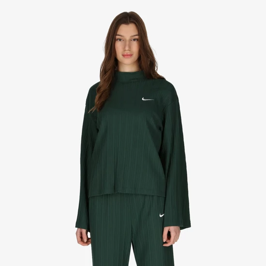 Nike W Nsw Jrsy Rib Ls felső DM6399397 Női zöld XS