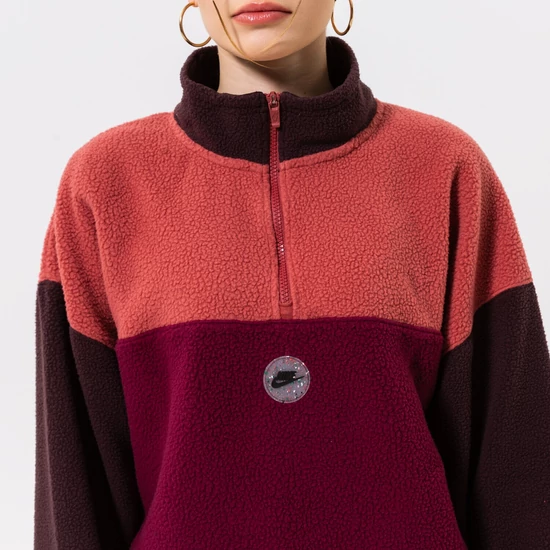 Nike Sportswear Utility női rózsaszín-bordó-barna pulóver, XS-es méretben