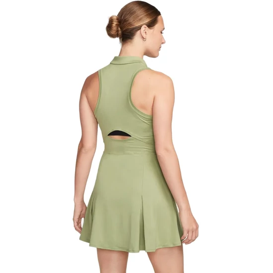 NikeCourt Dri-FIT Victory Khaki Zöld női teniszruha, M-es méretben