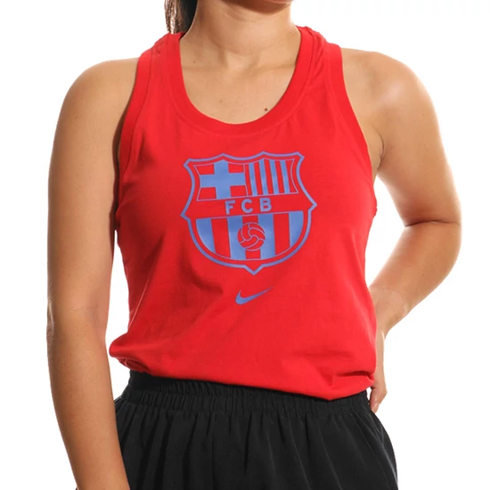 Nike Női Piros FC Barcelona Trikó, 2022/23-as évad, L-es méretben