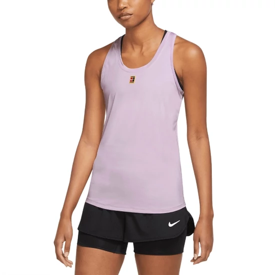 Nike Lila Dri Fit Női Tennis Trikó, S-es méretben
