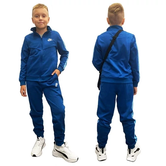 Nike Kids Kék Fiú Tréningruha Szett, L-es méretben, 147-158 cm