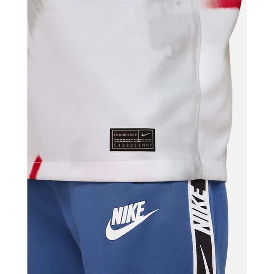 RB Leipzig 2022/23 Stadium hazai Nike Dri-FIT futballmez Fehér/Piros/Sárga, S-es méretben, 128-137 cm
