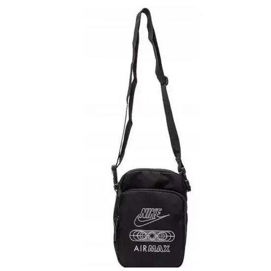 Nike AIR MAX férfi sporttáska, fekete, 23x16x6cm, 4 literes, állítható pánttal