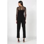 GUESS JEANS, Maxi overall csipke betétekkel, Fekete, XS 
