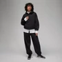 Nike, Ejtett ujjú kapucnis bő fazonú pulóver kenguruzsebbel, Fekete, XS