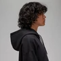 Nike, Ejtett ujjú kapucnis bő fazonú pulóver kenguruzsebbel, Fekete, XS