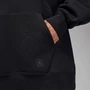 Nike, Ejtett ujjú kapucnis bő fazonú pulóver kenguruzsebbel, Fekete, XS