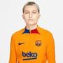 Nike FC Barcelona Strike Elite 2021/22-es évad Női Negyedcipzáras edzőfelső, L-es méretben