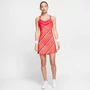 NikeCourt Női Teniszruha – Vörös-korall/Fehér/Kék, S